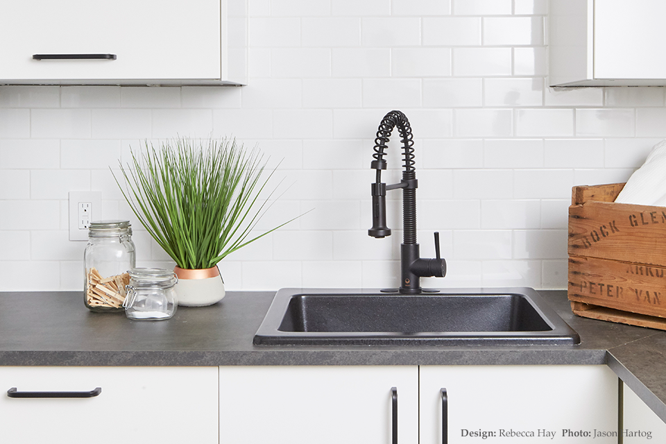 Black kitchen faucet